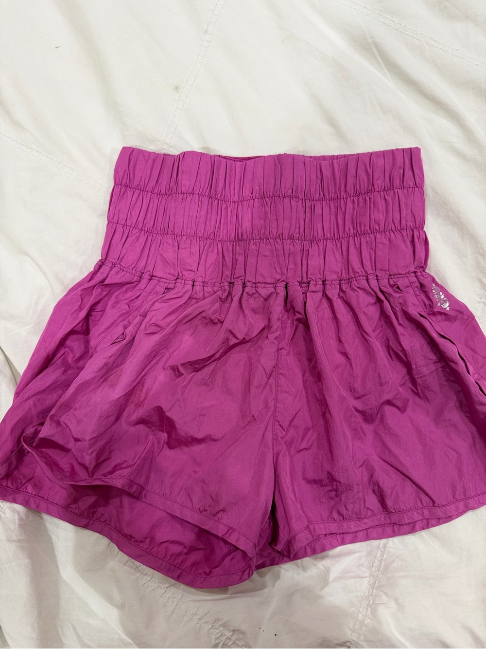FP Movement by Free People High-Waist Smocked Shorts - Magenta NWOT